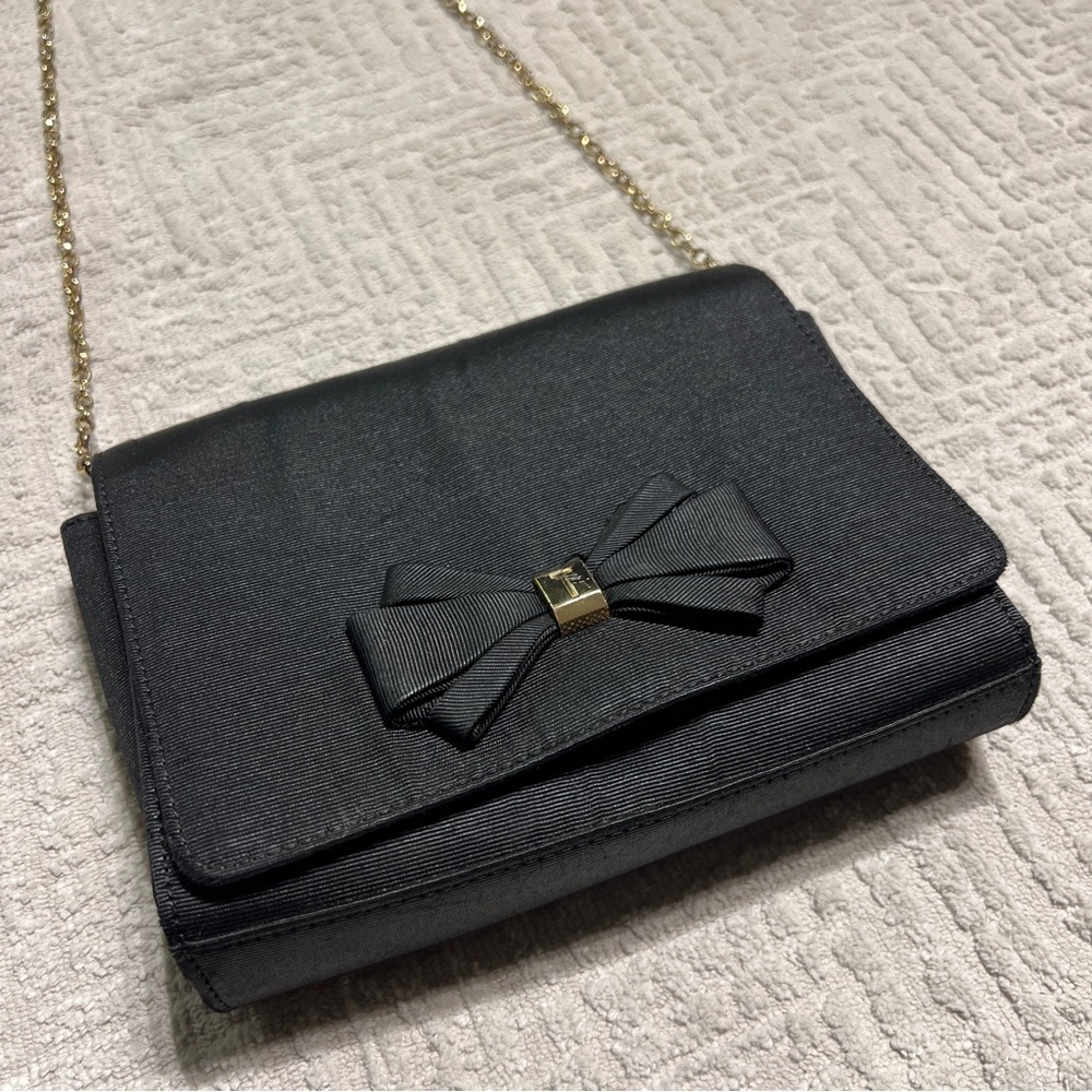 Ted Baker Gold Tone Black Crossbody Bag